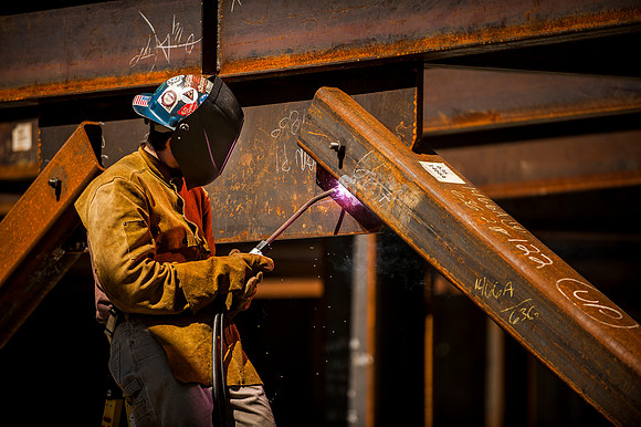 Cutting Steel - City Square Parking Garage - Worcester, MA
