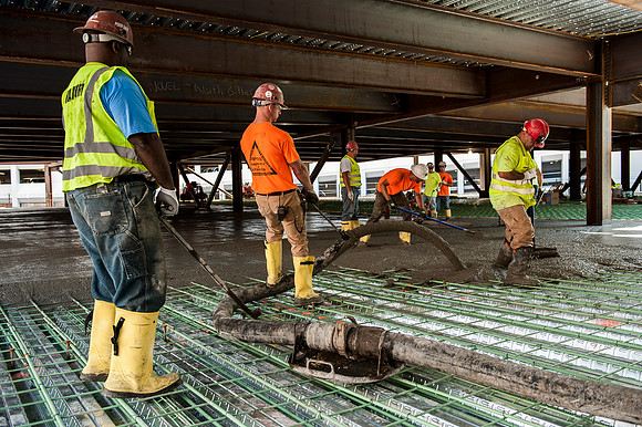 Concrete Pour - City Square Parking Garage - Worcester, MA