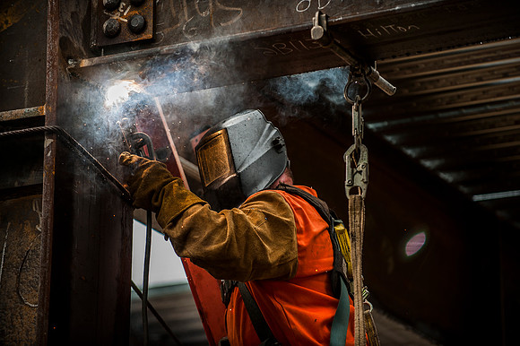 #16 on the ENR Top Photos of 2014 - Welder - Hilton Garden Inn - Boston, MA