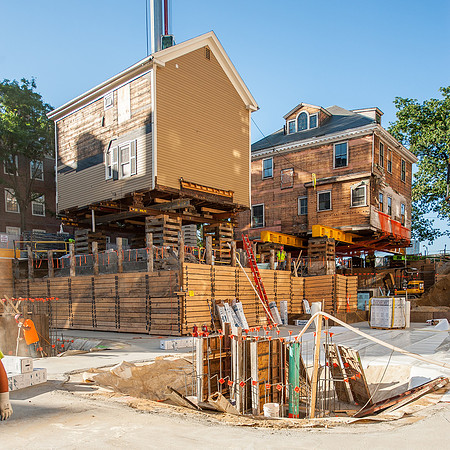 Two Houses Jacked Up - Cambridge, MA