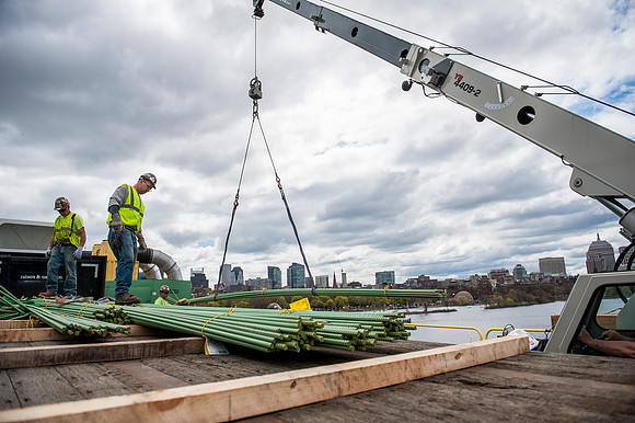 Unloading Rebar - Longfellow Bridge, Boston, MA